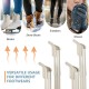 Electric shoe and boot dryer with four brackets, timer, and customizable tube height for efficient drying of various.