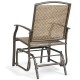 Back view of the Steel Frame Garden Swing Glider Chair showcasing its sturdy construction and comfortable sloping.