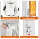 Oil-filled radiator heater with adjustable thermostat, three heat settings, and built-in handle for easy mobility.