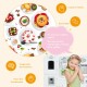 Colorful kitchen pretend play cookware set for kids, featuring a water dispenser and durable, safe materials for.