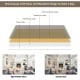 Full-length brown metal door mirror with adjustable hooks, ideal for wall mounting or door hanging, offers clear.
