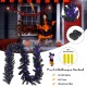 9-foot pre-lit Halloween garland with 50 purple LED lights, designed for flexible shaping and enhancing festive decor.