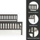 Queen wood platform bed with solid wood headboard and stable bottom feet, perfect for bedroom or apartment storage.