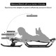 Snow Racer Sled with textured grip handles and mesh seat, designed for safety and durability on snowy slopes.