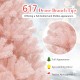 Pink 6ft artificial Christmas tree with 617 branch tips, offering a full appearance for festive home decoration.