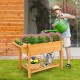 Elevated planter box kit made of fir wood with 8 grids, ideal for comfortable gardening on patios or balconies.