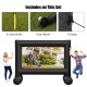 Inflatable outdoor movie projector screen with blower, 14', includes ground nails and ropes for stability, ideal for.