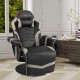 Ergonomic high back massage gaming chair in gray with adjustable backrest and 4 massage points for ultimate comfort.