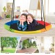 Multicolor 40-inch flying saucer tree swing for kids, supporting 770 lbs, ideal for indoor and outdoor play.