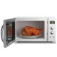 Compact 0.9 Cu.ft retro microwave oven in white with a glass turntable, ideal for small spaces and easy operation.