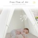 Portable 5.5 ft cotton kids' play tent with side window for ventilation, ideal for indoor and outdoor use.