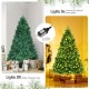 7-foot PVC artificial Christmas tree with pre-lit LED lights, showcasing a lifelike appearance for festive indoor.