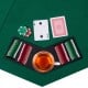 Octagon poker table top for 8 players with cup holders and chip racks, ideal for parties and easy transport.