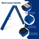 Blue 7 feet folding balance beam with suede-like surface, anti-slip pads, and metal hinge for gymnasts' training.