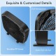 Durable black 20-inch box fan with 3-speed settings, knob control, and stable feet for optimal airflow and convenience.