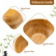 Close-up of the bamboo salad bowl set showcasing natural grain, smooth surface, and burr-free edges for safe use.