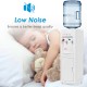 5-gallon hot and cold water cooler dispenser with a child safety lock and low noise operation for peaceful environments.