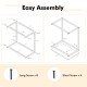 26-inch dark brown beside sofa laptop holder end stand desk with easy assembly instructions and screws included.