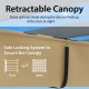 Retractable canopy detail of a 10 x 13 feet outdoor aluminum pergola shelter in beige, ideal for outdoor gatherings.