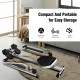 Adjustable double hydraulic resistance rowing machine with sturdy steel frame, compact design for easy storage, ideal.