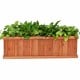 Wooden decorative planter box made of natural fir, featuring a large space for plants, suitable for indoor and outdoor.