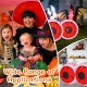 Inflatable Halloween eyeballs with bloodshot patterns and LED lights, perfect for spooky decorations and parties.