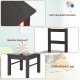Kids activity table set featuring dark brown MDF, safe rounded corners, and ergonomic backrest for comfortable seating.