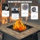 28-inch propane gas fire pit table with stainless steel burner, lava stone, and CSA certification for outdoor.