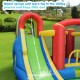 Inflatable water slide with water sprays, made of puncture-resistant 420D oxford fabric, for outdoor summer fun.