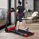 Folding treadmill with 2.25 HP motor, LED display, and phone holder, ideal for home and office workouts.