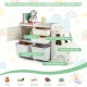 Toddler truck storage organizer in beige with 2-tier pull-out drawers and large bins for toys and books, perfect for.