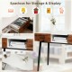 Spacious 42-inch industrial console table with two drawers, showcasing a sleek design and open shelf for versatile.