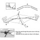 Assembly instructions for the Portable Indoor Privacy Play Tent, showcasing pole setup and attachment details.