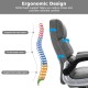 Adjustable swivel office chair in gray with ergonomic backrest, flip-up armrests, and high-density sponge for ultimate.