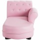 Pink Armrest Relax Chaise Lounge Kids Sofa with gem-studded design, perfect for comfort during playtime and reading.