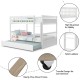 Full over full bunk bed with sturdy pine wood frame, high guardrails, and trundle design for compact spaces.