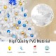 Hinged 6 ft artificial Christmas tree made of high-quality PVC material, featuring thick branches for festive.