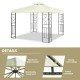 Detail of the 10 x 10 feet patio gazebo canopy tent showcasing reinforced fabric corners and strong velcro straps for.