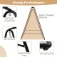 Hammock chair stand detail showcasing the sturdy triangular structure and rustproof steel frame for outdoor use.