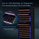 154-bottle freestanding wine cooler with dual temperature control and adjustable beech shelves for optimal wine storage.