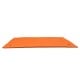 Orange 3 Layer Water Floating Pad viewed from the side, made of eco-friendly XPE foam, supports 4-6 people for relaxing.