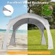 Portable 11x11 inch beach sun shade tent with UPF 50+ protection, featuring excellent wind resistance and easy setup.
