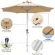 9ft beige patio umbrella featuring a durable aluminum pole, air-vent design, and convenient crank mechanism for easy.
