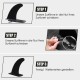 9-inch detachable center fin made of fiberglass-reinforced nylon for longboards and SUPs, easy to assemble.