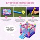 3-in-1 Princess Theme Inflatable Castle with basketball rim, made of premium oxford cloth, suitable for kids' fun.