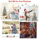 5 feet pre-lit Christmas tree with snow flocked branches and 140 LED lights, perfect for festive holiday celebrations.
