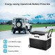 Portable 58-quart car refrigerator with wheels, dual-zone design, and LED panel for camping and outdoor activities.