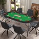 Texas Holdem poker table for 8 players with green felt surface, foldable design, and built-in cup holders for easy.