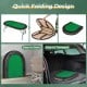 Foldable poker table with green felt surface, 8 cup holders, and compact design for easy transport and storage.