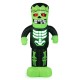 8.4 feet tall inflatable Frankenstein decoration with glowing red eyes and illuminated rib cage for Halloween displays.